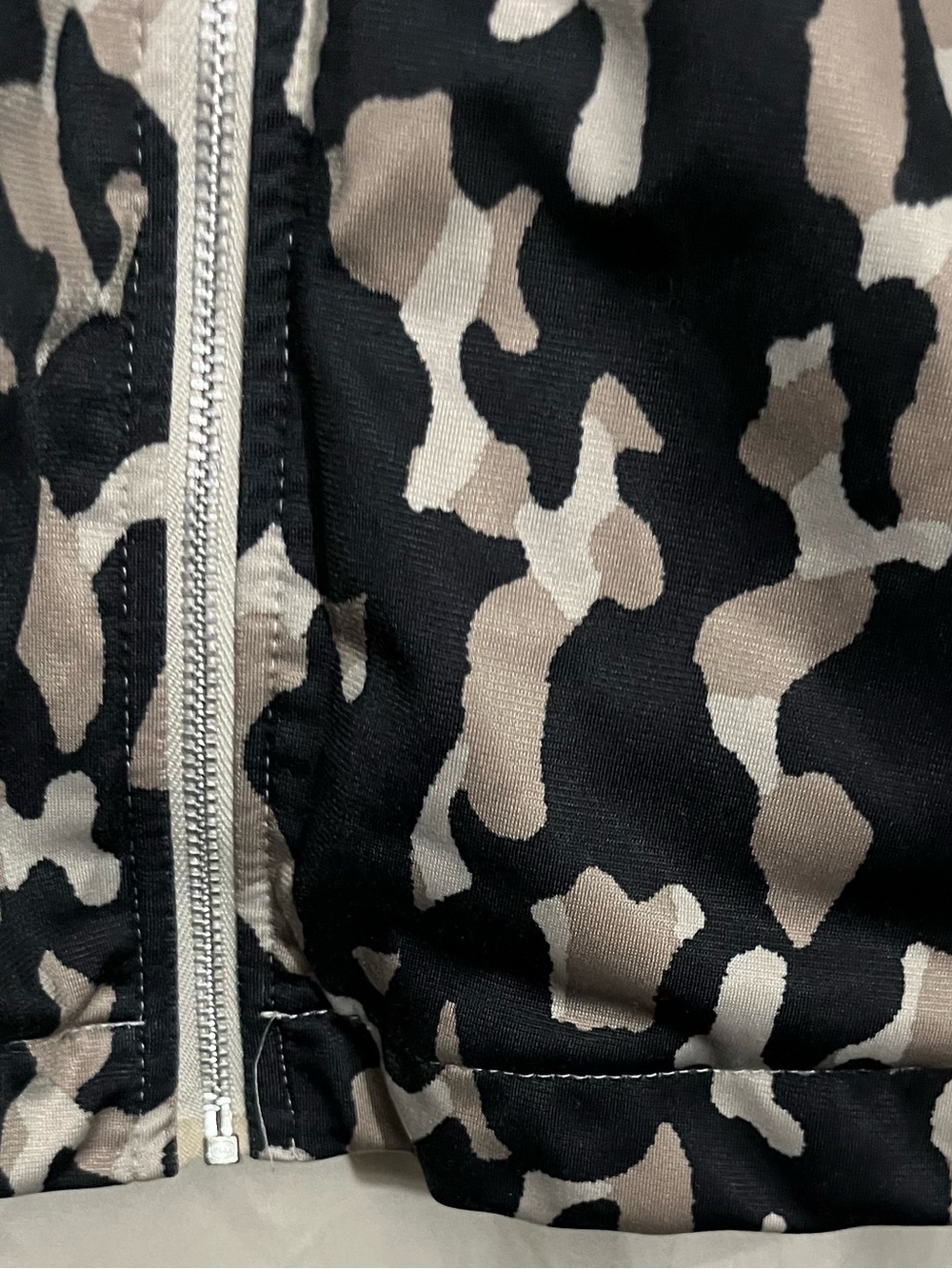 adidas Women’s Black & Cream Camo Bomber Track Jacket - Picture 8 of 9